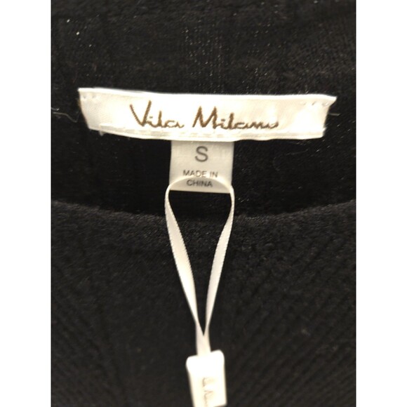 Vila Milano S Black Batwing Dolman Back Faux Button NWT Sweater Knit Y2K Slouchy - Picture 7 of 8